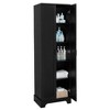 TIRAMISUBEST Storage Cabinet with Two Doors for Bathroom, Office, Adjustable Shelf, MDF Board, Black - 4 of 4