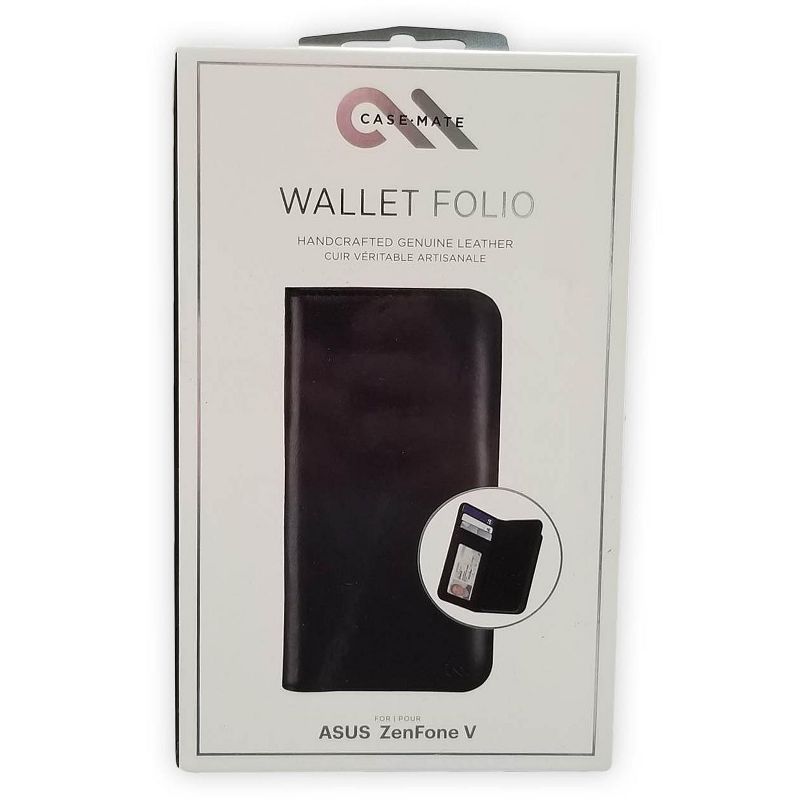 Case-Mate Leather Wallet Folio Case or ASUS Zenfone V - Black, 1 of 2