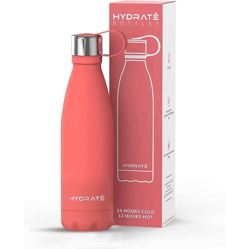 Hydrate 500ml Super Insulated Stainless Steel Water Bottle - Red, 2 of 4