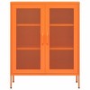 vidaXL Storage Cabinet Orange Steel Medium Storage Cabinet Rectangular - 3 of 4