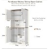 Garvee Modern White Kitchen Pantry Cabinet with Drawers, Adjustable Shelves & Barn Doors,71" Tall Engineered Wood Hutch - 2 of 4