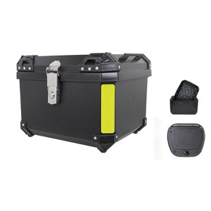 Motorcycle Top Box ABS Waterproof and Dust-Proof Motorbike Top Box with Security Lock Motorcycle Helmet Luggage Storage Rear Tour Box - 1 of 4