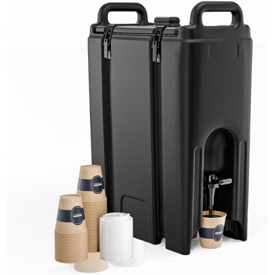 Winado 5 Gallon Insulated Beverage Dispenser, Ice And Hot Drink Server With Handles, Faucet & 20 Cups