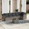 vidaXL Garden Sofa Set Grey, Dark grey - 2 of 4