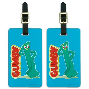 Gumby Leaning On Logo Luggage ID Tags Set of 2 - 1 of 4