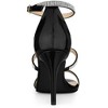 Allegra K Women's Rhinestone Ankle Strap Stiletto Heeled Sandals - 3 of 4