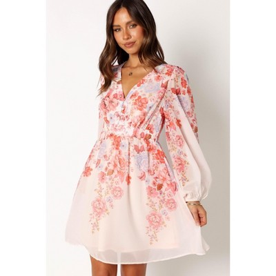 Petal And Pup Womens Hattie Long Sleeve Mini Dress - Pink Floral M : Target