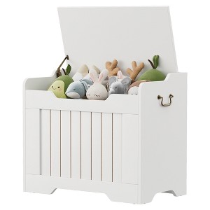 Storage Chest Toy Chest for Boys, Girls, Kids Wooden Toy Box with Lids and Safety Hinge, Entryway Storage Bench Chest, Storage Trunk - 1 of 4