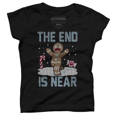 Girl's Design By Humans Christmas Is Near! By Raffiti T-Shirt