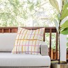 20"x20" Deny Designs D'Annick Summer Lines Square Outdoor Throw Pillow Orange: Abstract Design, Polyester Fill, Spot Clean - 2 of 4