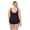 Aqua Green Women's Cinched V-Neck Shirred One Piece - 3 of 3