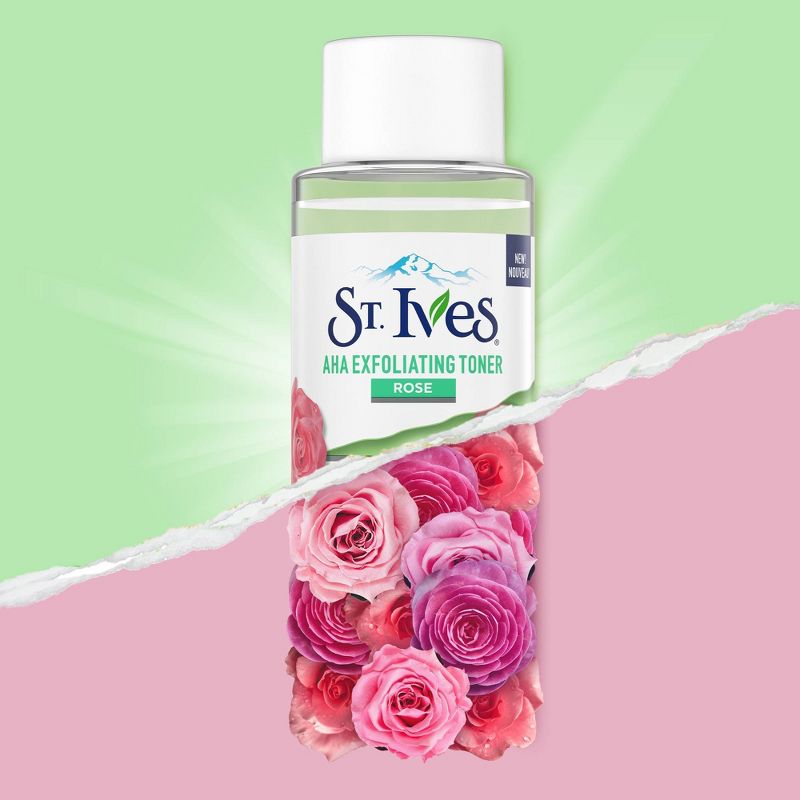 St. Ives Rose Exfoliating Facial Toner - 6.68 fl oz, 4 of 9