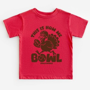 SmileyWorld This Is How We Bowl Turkey - Youth Short Sleeve Graphic T-Shirt and Toddler Short Sleeve Graphic T-Shirt - 1 of 4