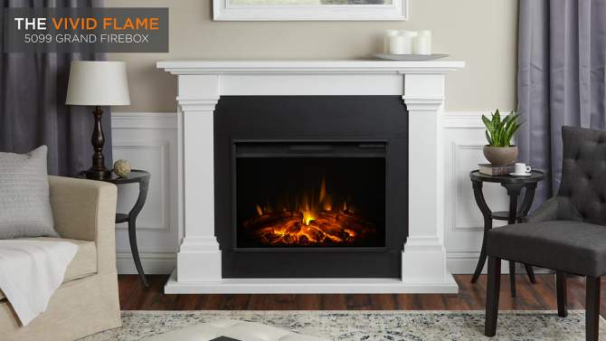 Real Flame Ashton Grand Electric Fireplace White, 2 of 8, play video