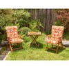 ARTPLAN Patio Chair Cushions Combined Seat and Back,Tufted Outdoor Swivel Chair Cushion with Tie,44"x20"x4"，1 Count,Floral - 3 of 4