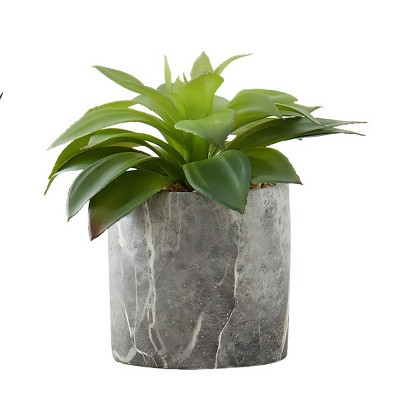 GlasFlength Artificial Plants Small Fake Plants Artificial Grass Plants Faux Plants for Indoor Home Table Decoration, Green, 5"*5"*7"