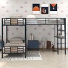 Twin Over Twin Bunk Bed with Twin Size Loft Bed with Desk and Shelf - 3 of 4