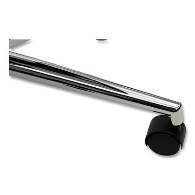 Mid-Century Modern Cream Fabric Task Chair with Chrome Base