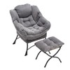 Kumasinova Accent Chair with Ottoman,Reading Chair with Armrests,Sofa Chair with a Side Pocket,Corner Chair with Footrest for Small Space - 2 of 4
