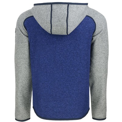 Cutter & Buck Mainsail Full Zip Hooded Mens Jacket - Tour Blue Heather/Polished Heather - S — фото 2