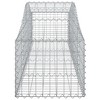 vidaXL Gabion Basket Arched Gabion Basket Planter for Flower Galvanized Iron - 78.7" x 19.7" x 15.7"/23.6" - 1 - 4 of 4