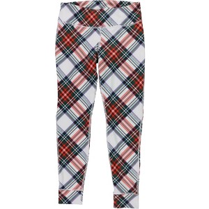 Reebok Womens Lux Holiday Plaid Stretch Base Layer Athletic Pants - 1 of 2