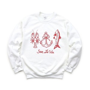 Simply Sage Market Women's Graphic Sweatshirt Sea La Vie 3 Across - 1 of 4