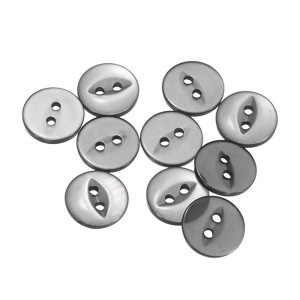 Unique Bargains Round Resin 2-Hole Fish Eye Craft Replacement Sewing Button 10 Pcs - 1 of 4