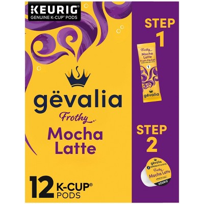 Gevalia Kaffe Mocha Latte Espresso Roast Coffee Single Serve Pods - 12ct