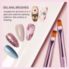 Saviland Pro Salon RoseGold Brush Kit - 6PC Precision Gel Brushes for Salon-Level Polish .(Size: 6 Count) - 2 of 4