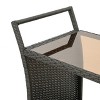 Vynxaria Bar Serving Carts, Mobile Entertaining Cart with Ice Bucket, 38.25"W x 19"D x 35.5"H - 4 of 4