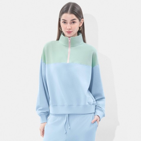 Женские куртки Wild Fable Women's Lounge Quarter Zip Jacket - Wild Fable™ Blue L