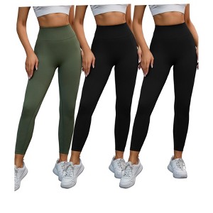 INSPIRE CHIC 3 Packs Women's High Waisted Butt Lifting Cycling Running Workout Control Panties - 1 of 4