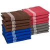 16-Piece Combed Cotton Dish Cloths Set - Absorbent Popcorn Terry Weave Kitchen and Bathroom Towels for Cleaning and Drying by Lavish Home (Multicolor) - 2 of 4
