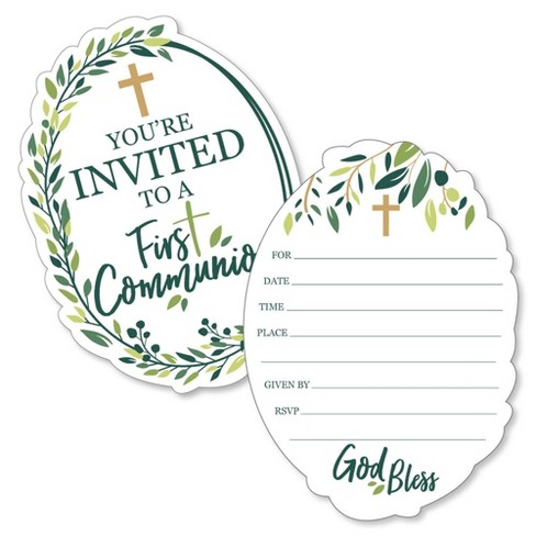 first holy communion blank invitations