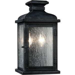 Generation Lighting Pediment 12 1/2" High Zinc 2-Light Outdoor Wall Light - 1 of 4