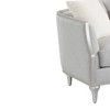 66.25" Kasa Sofa Beige Linen and Champagne Finish - Acme Furniture: Includes 3 Accent Pillows, Wood Frame - 3 of 4
