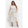 Women's Plus Size Garden Of Love Linen Dress - pout | CITY CHIC - 2 of 4