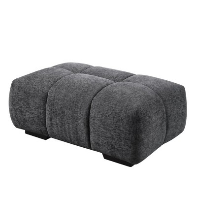 Acme Furniture,Chloris Ottoman, Gray Chenille