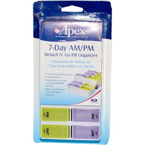Apex 7-Day AM/PM Detach N' Go Pill Organizer - 1 of 4