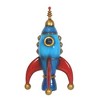 Garden Elements Fiberglass Indoor Christmas Figurine Statue Decor, Toy Spaceship, Blue, 43" - 2 of 3