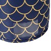 Honey-Can-Do 3pc Round Tableware Storage - Navy/Gold: China & Stemware Storage, Polyester, Spot Clean, 12"x12"x12" - 4 of 4