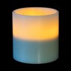 Northlight 6" Sage Green Battery Operated Flameless LED 3-Wick Flickering Wax Pillar Candle - 2 of 4