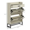 RISOKEYS Narrow Shoe Storage Cabinet,12 Pairs Farmhouse Shoe Organizer with 2 Flip Drawers, Adjustable Shelves & Top Drawer for Entryway,Hallway - 3 of 4