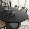 Lirago 68" Oval Dining Table For Kitchen Dining Room Table 4-6 Seats Black - 3 of 4