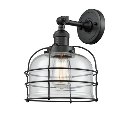 Bell Cage - 1 Light Wall Sconce In Traditional Style-12 Inches Tall and 9 Inches Wide