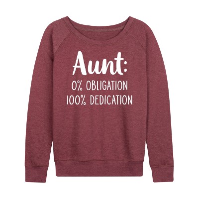 Women's - Instant Message - 0% Obligation Lightweight French Terry Wide Neck Long Sleeve Graphic Shirt