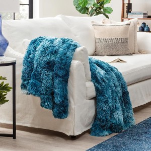 Chanasya Wolf Faux Long Fur Throw Blanket - Soft, Fuzzy Throw Blanket - 1 of 4