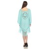 Women's Crocheted Fringed Trim Dress Cover Up - White Mark - 3 of 4