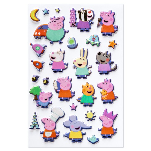 Peppa Pig Stickers Party Bags Fun Foiled Sticker Craft Sticker